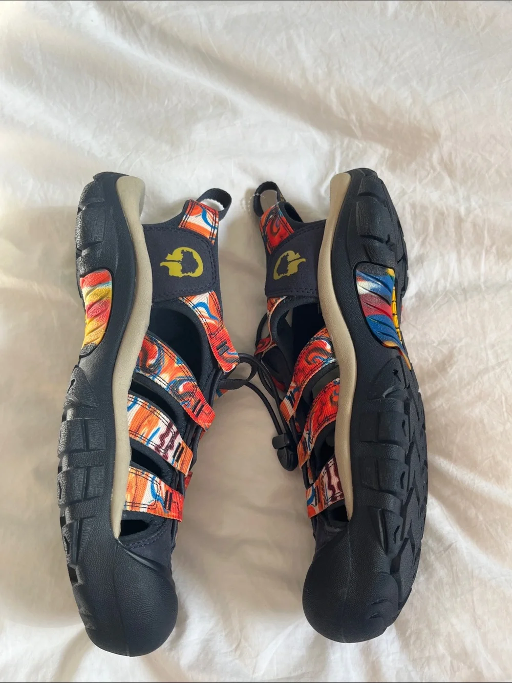 NEW WITHOUT TAGS Keen Newport Retro Sandal orange navy blue men’s size 8.5